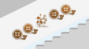 企业标语与楼梯文化墙 凝聚企业精神的创新载体